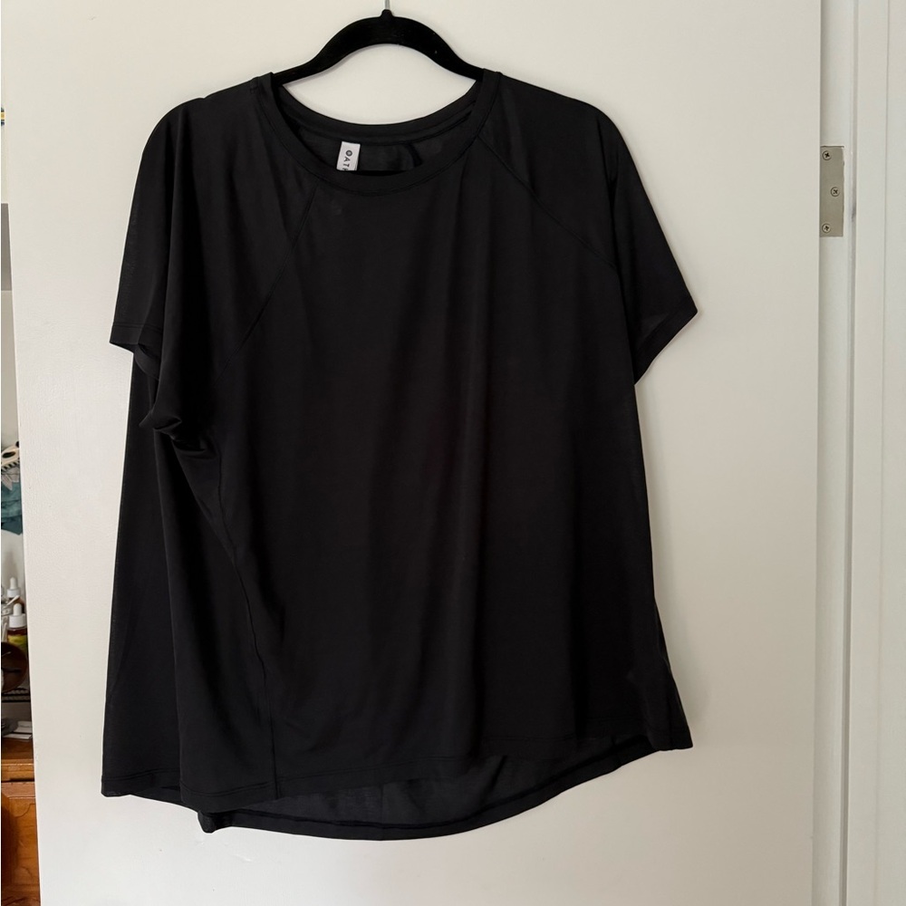 Athleta sheer black workout shirt!